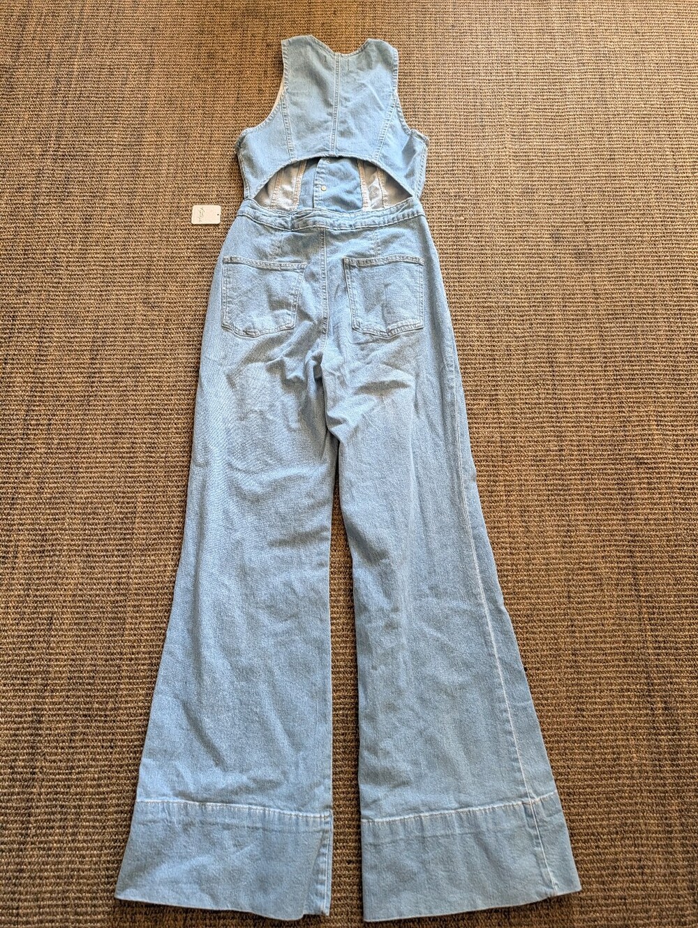 New We The Free Stratus Jumpsuit Flare Denim Festival Concert Western Sz Small - Picture 12 of 13